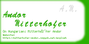 andor mitterhofer business card